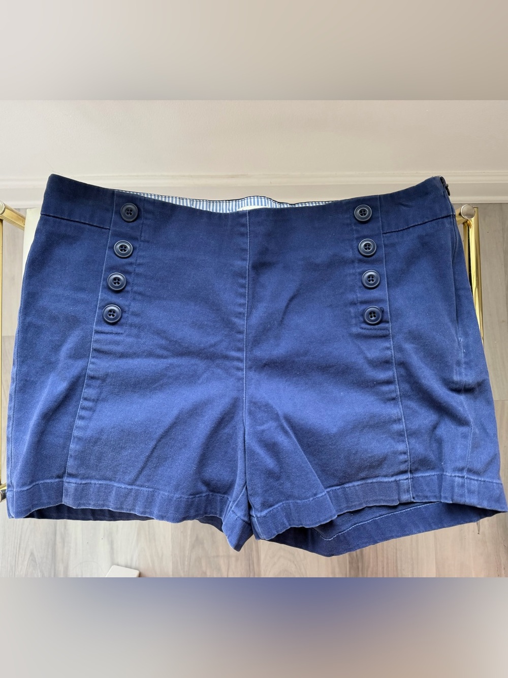 St. Tropez Navy Double-Button Sailor Shorts